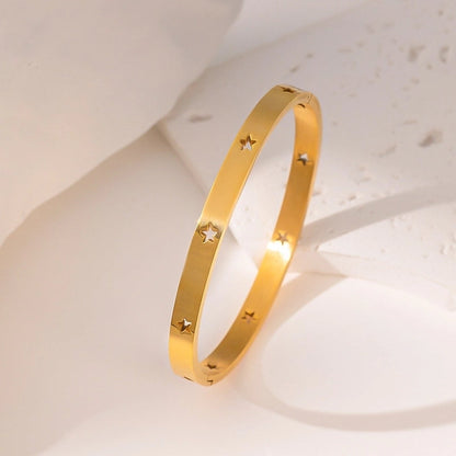 Minimalist Pentagram 304 Stainless Steel Bangle In Bulk