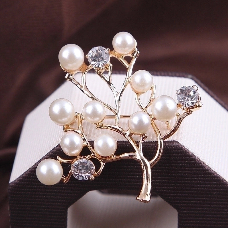 Elegant Pin Star Flower Snowflake Imitation Pearl Alloy Rhinestone Women'S Brooches