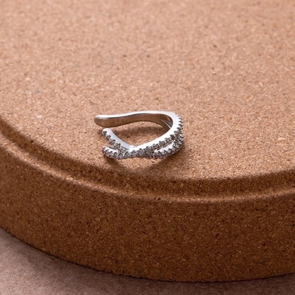 1 Piece Ear Cartilage Rings & Studs Sweet Minimalist Geometric Flower 316L Stainless Steel Copper Plating Inlay Zircon