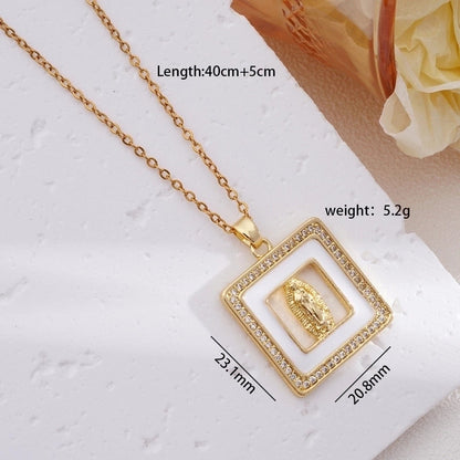 304 Stainless Steel Copper Human Pendant Necklace