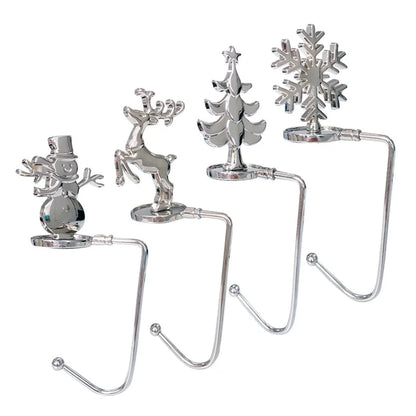 Christmas Fireplace Hook Metal Bag Hook Snowflake Christmas Stocking Hook In Stock