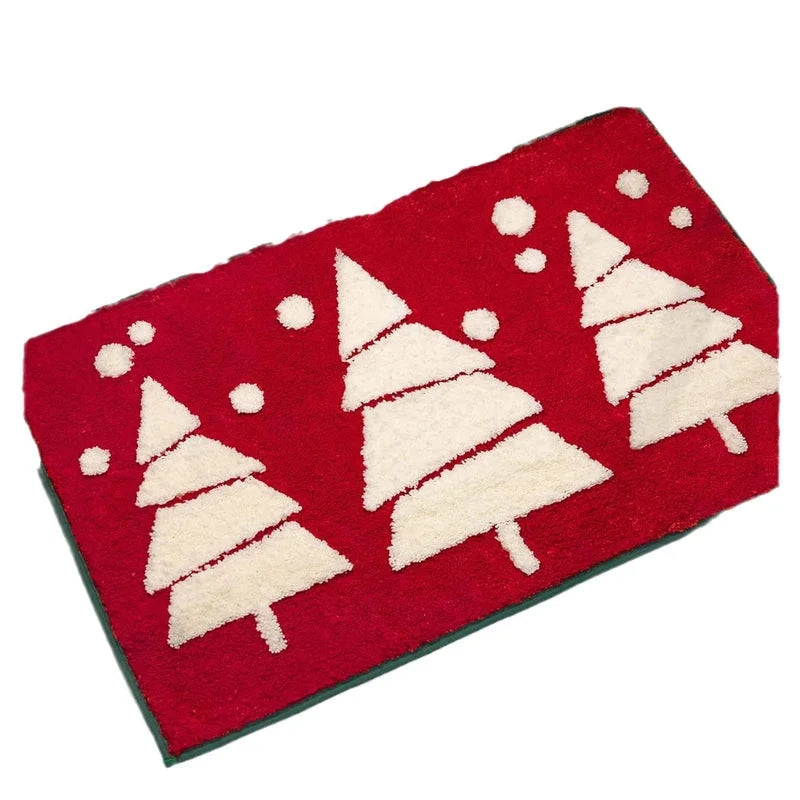 Christmas Casual Vacation Santa Claus Elk Imitation Cashmere Carpet Bedding