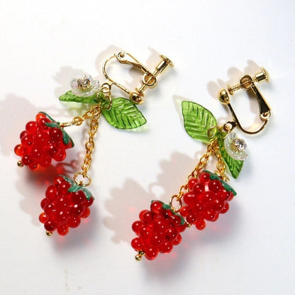 Popular Flower Earrings Chinese Advanced Color Creative Ear Hook Fresh Sweet Vitality Plant Pendant Jewelry