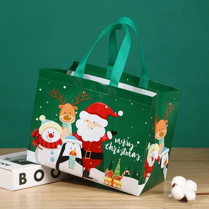 Christmas Non-woven Bag Handbag Cartoon Christmas Gift Bag Environmental Protection Bag Folding Storage Bag