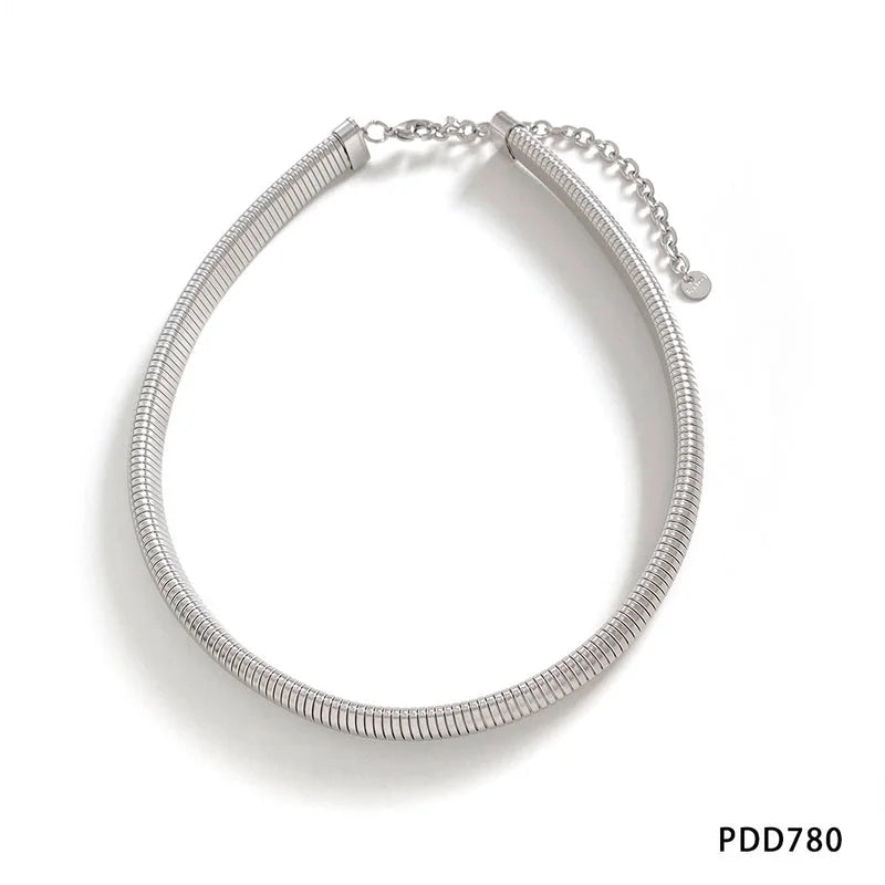 304 Stainless Steel Minimalist Solid Color Choker