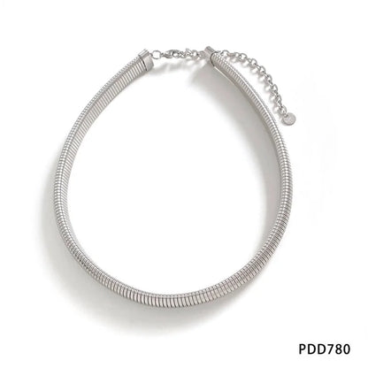 304 Stainless Steel Minimalist Solid Color Choker