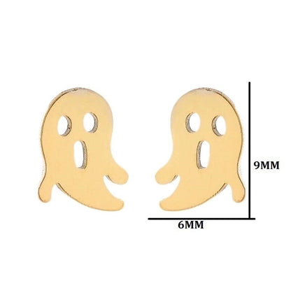 1 Pair Fashion Geometric Plating 304 Stainless Steel 18K Gold Plated Ear Studs