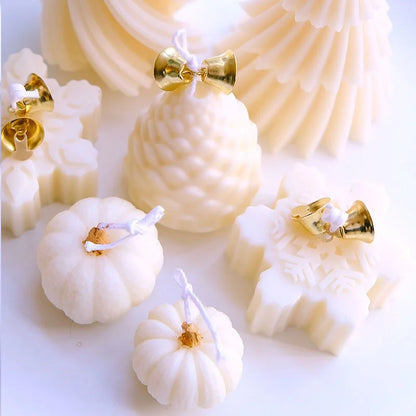Christmas Minimalist Classic Style Pumpkin Christmas Tree Snowflake Soy Wax Candle