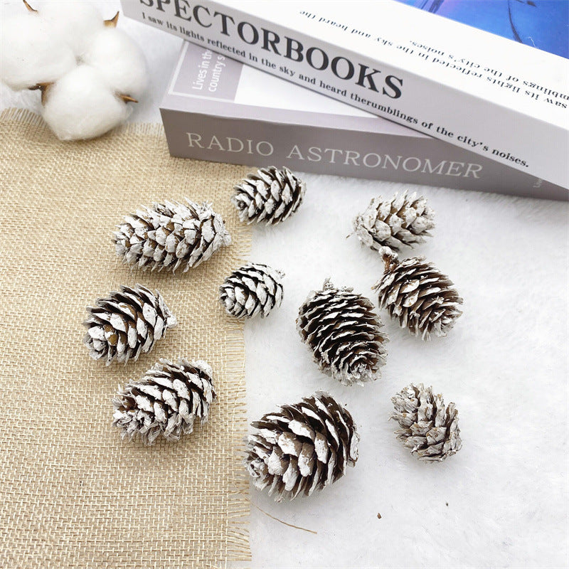 2 Pieces 1-18cm Pine Cone Christmas Decoration Hanging Pine Cone Christmas Tree Hanging Decoration Photography Props Dried Flower Pine Cone Pine Cone