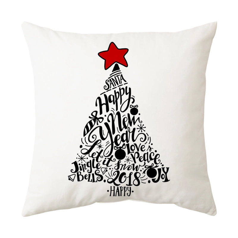 Classical Letter Short Plush Throw Pillow