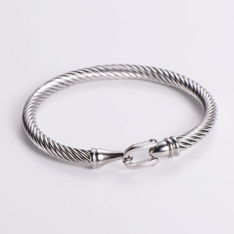 Classic Style Geometric Heart Shape Skull 304 Stainless Steel 18K Gold Plated No Inlaid Bangle In Bulk Stainless Steel Bracelets Halloween