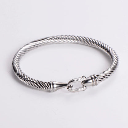 Classic Style Geometric Heart Shape Skull 304 Stainless Steel 18K Gold Plated No Inlaid Bangle In Bulk Stainless Steel Bracelets Halloween