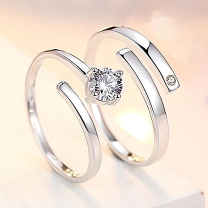 Fashion Heart Shape Crown Copper Plating Rhinestones Rings