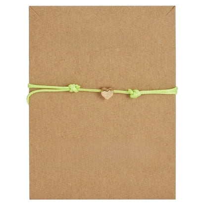 New Fashion Necklace Heart-shaped Butterfly Weaving Adjustable Copper Bracelet