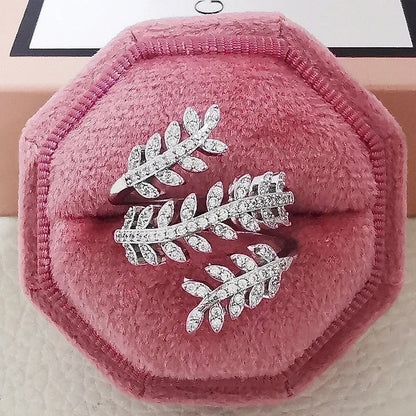 1 Piece Fashion Butterfly Copper Inlay Zircon Open Ring