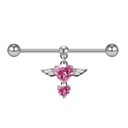 1 Piece Novelty Fruit Snowflake Plating Inlay Stainless Steel Alloy Steel Zircon White Gold Plated Silver Plated Cartilage Earrings