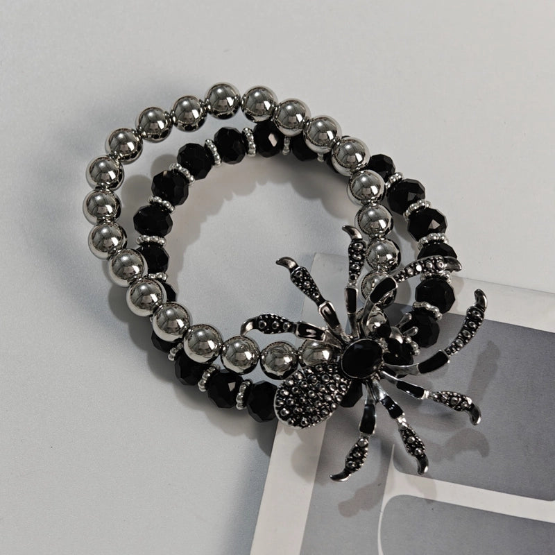 Minimalist Cool Style Spider Arylic Alloy Plating Halloween Men's Bracelets