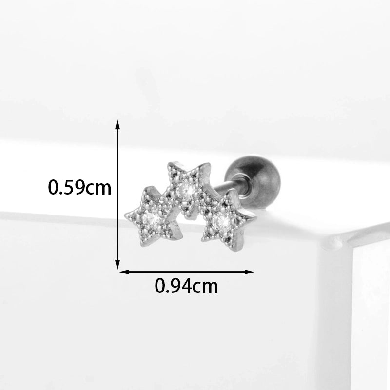Ear Cartilage Rings & Studs Flower 316L Stainless Steel Copper