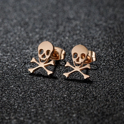 1 Pair Cute Sweet Flower Apple Polishing Plating 304 Stainless Steel 18K Gold Plated Ear Studs