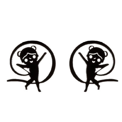 1 Pair Minimalist Solid Color Irregular Plating 304 Stainless Steel 18K Gold Plated Ear Studs