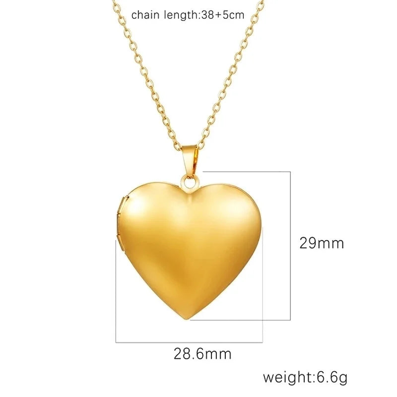 Modern Style Classic Style Heart Shape 304 Stainless Steel Plating Pendant Necklace