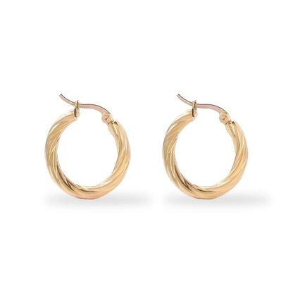 1 Pair Fashion Geometric Plating 201 Stainless Steel 18K Gold Plated Earrings