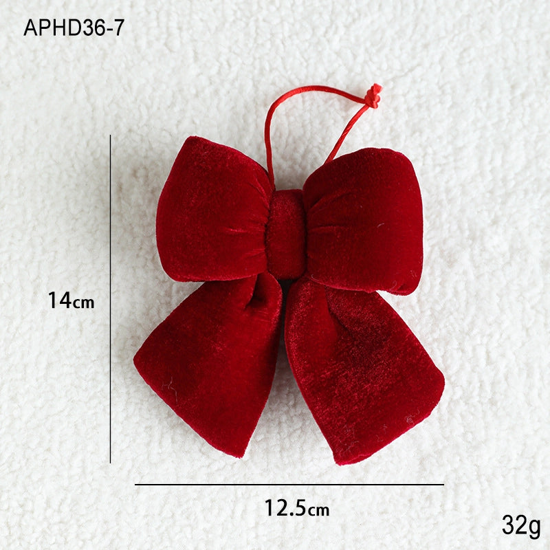 Christmas Minimalist Classic Style Bow Knot Holiday Festival Hanging Ornaments Decorations Hanging Ornaments