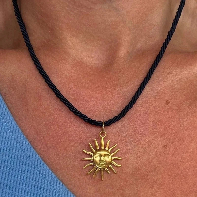 Casual Retro Marine Style Sun Conch 201 Stainless Steel 304 Stainless Steel 18K Gold Plated Pendant Necklace