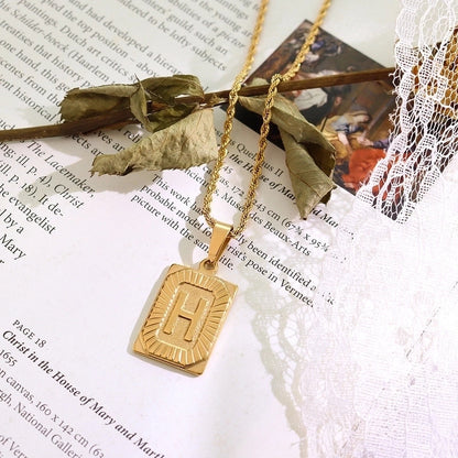 Minimalist Letter 304 Stainless Steel 18K Gold Plated Plating Choker