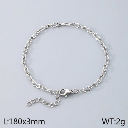 Minimalist Geometric 304 Stainless Steel 18K Gold Plated Bracelets In Bulk