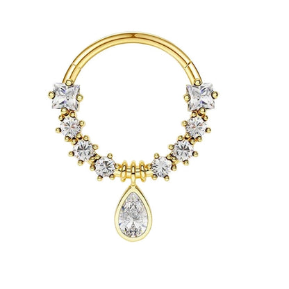 1 Piece Nose Rings & Studs Minimalist Classic Style Solid Color 304 Stainless Steel Inlay Nose Rings & Studs