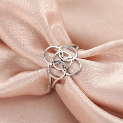 Elegant Minimalist Geometric 304 Stainless Steel Plating Rings
