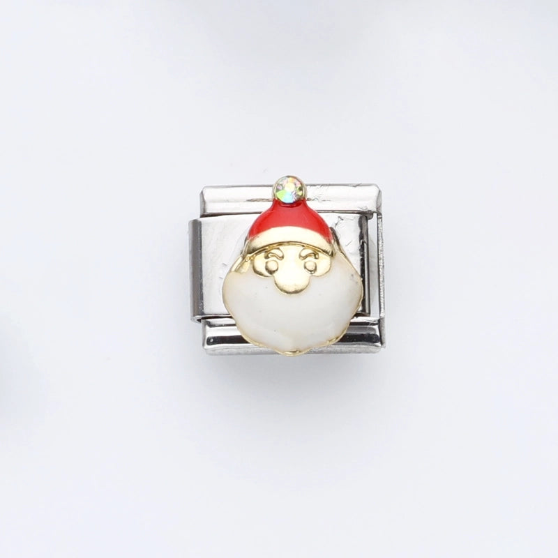 1 Piece 9*10mm 201 Stainless Steel Christmas Tree Santa Claus Christmas Socks Jewelry Accessories