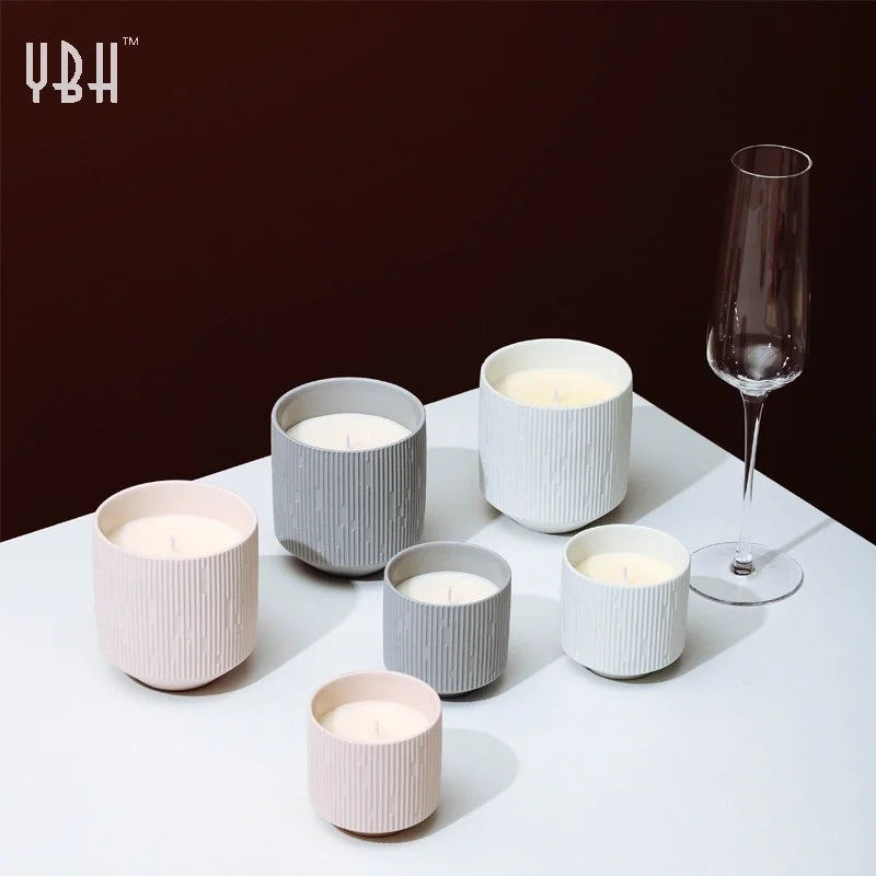 Christmas Casual Elegant Minimalist Solid Color Ceramics Candle Cup