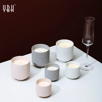 Christmas Casual Elegant Minimalist Solid Color Ceramics Candle Cup