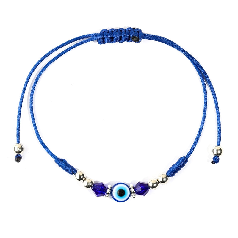 Evil Eye Bracelet Evil Eye Girl Gift Crystal Beads Woven Bracelet Red Devil Eye Bracelet