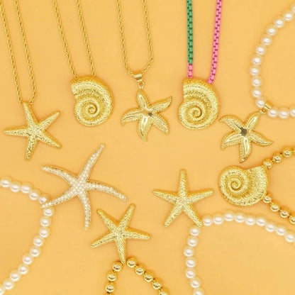 Copper Beaded Starfish Copper Necklaces