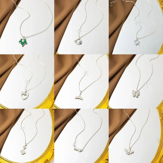 2 Pieces Minimalist Classic Style Geometric Titanium Steel Plating Pendant Necklace