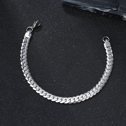 Classic Style Solid Color 304 Stainless Steel Bracelets In Bulk Stainless Steel Bracelets