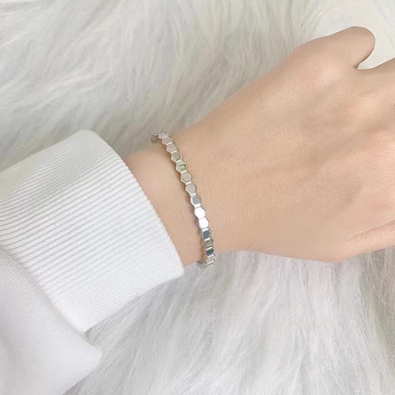 Fashion Geometric Titanium Steel Plating Bangle 1 Piece