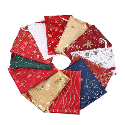 Christmas Minimalist Classic Style Christmas Tree Snowflake Flocking Holiday Daily Gift Bags Gift Wrapping Supplies