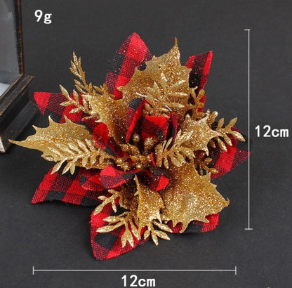 Christmas Pastoral Plaid Flower Party Decorative Props
