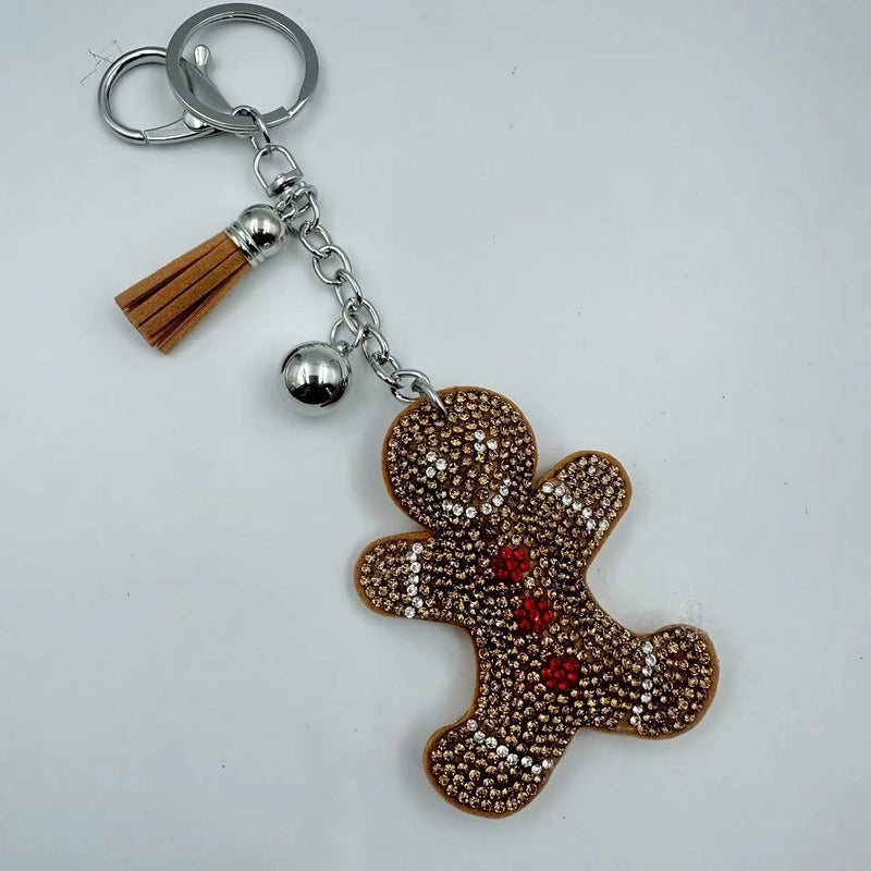 Cute Christmas Women's Metal Keychains Keychains