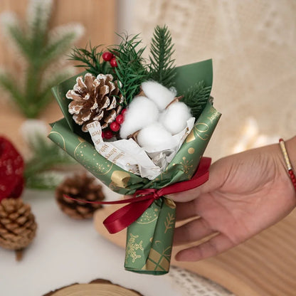 Christmas Cute Santa Claus Plastic Holiday Party Bouquet Decorations Table Decoration