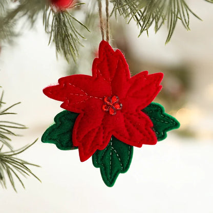 Christmas Cartoon Style Minimalist Christmas Tree Floral Cloth Holiday Daily Selfie Hanging Ornaments Decorations Hanging Ornaments