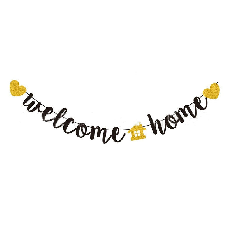 Welcome Home Decoration Pull Flag Welcome Home Decoration Family Activity Party Retirement Home Decoration Pull Flower
