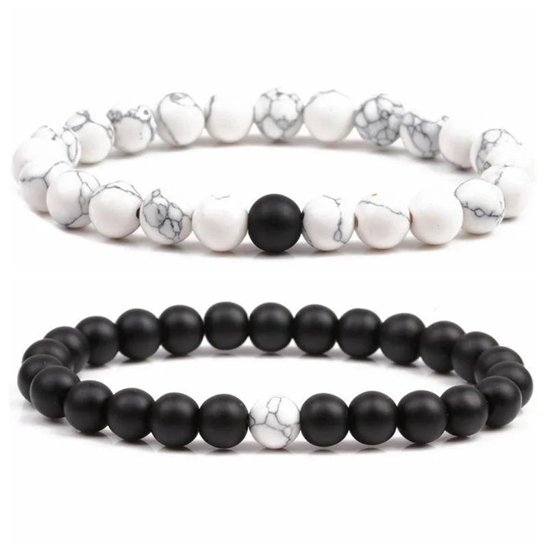 Fashion Geometric Natural Stone No Inlaid Bracelets In Bulk