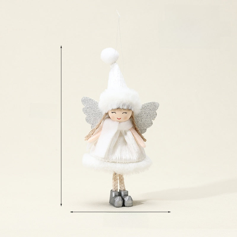 Christmas Little Angel Girl Pendant Plush Doll Ornament Christmas Tree Decoration