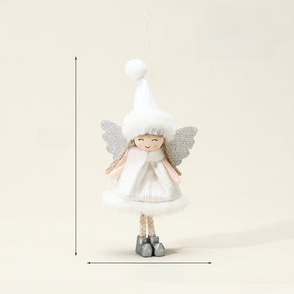 Christmas Little Angel Girl Pendant Plush Doll Ornament Christmas Tree Decoration