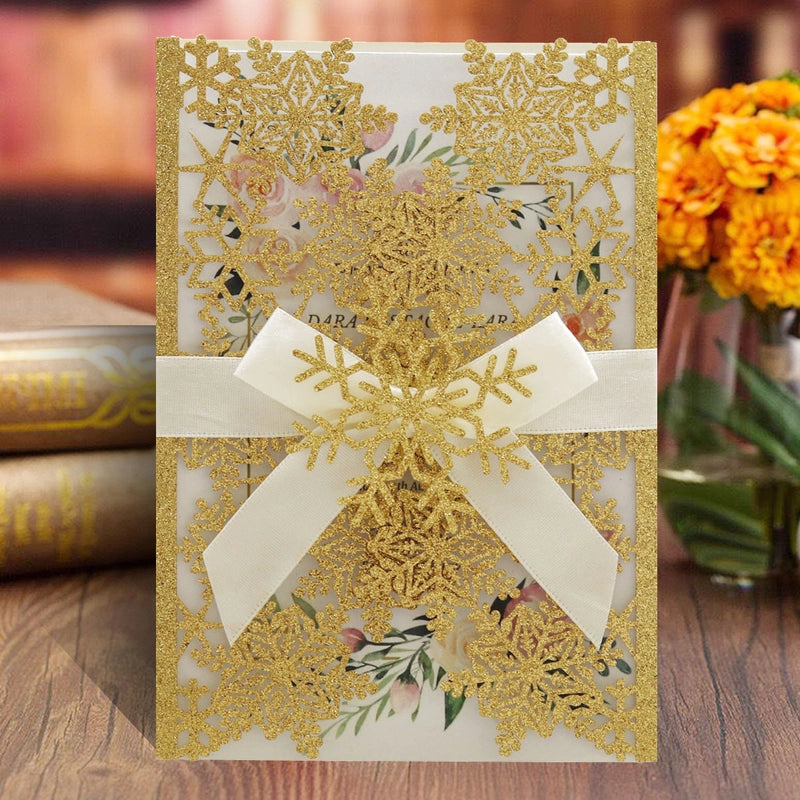 Christmas Casual Snowflake Party Invitations